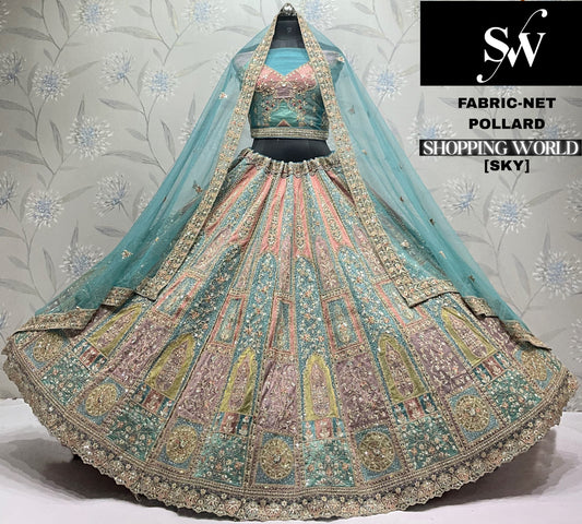 Chiku golden Net Lehenga