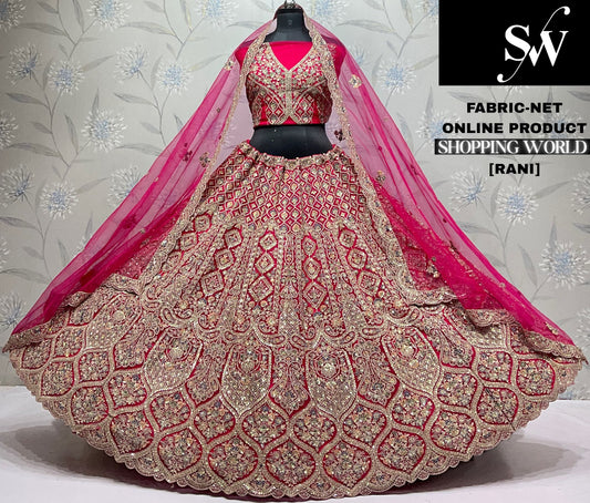 Sky Blue Net Lehenga