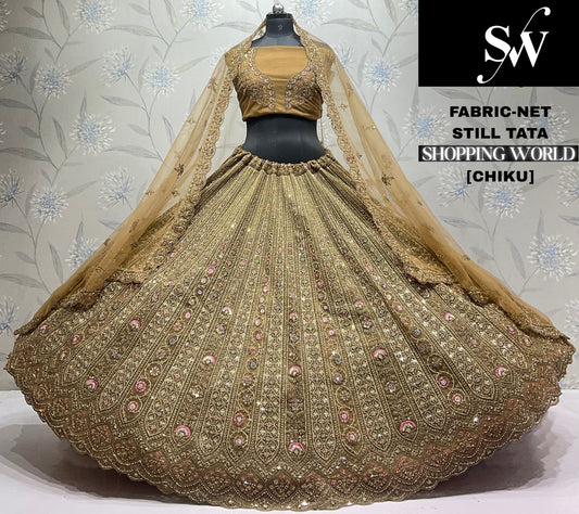 Onion pink Net Lehenga