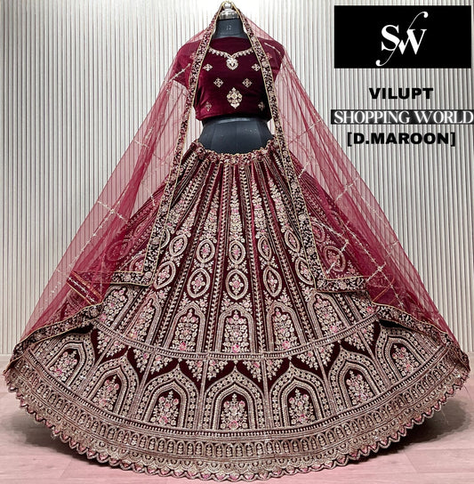 Light Maroon Bridal Lehenga