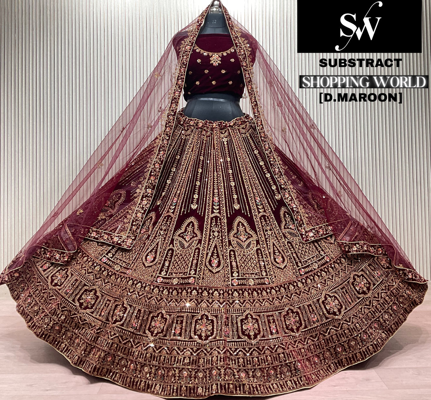 Light Maroon Bridal Lehenga