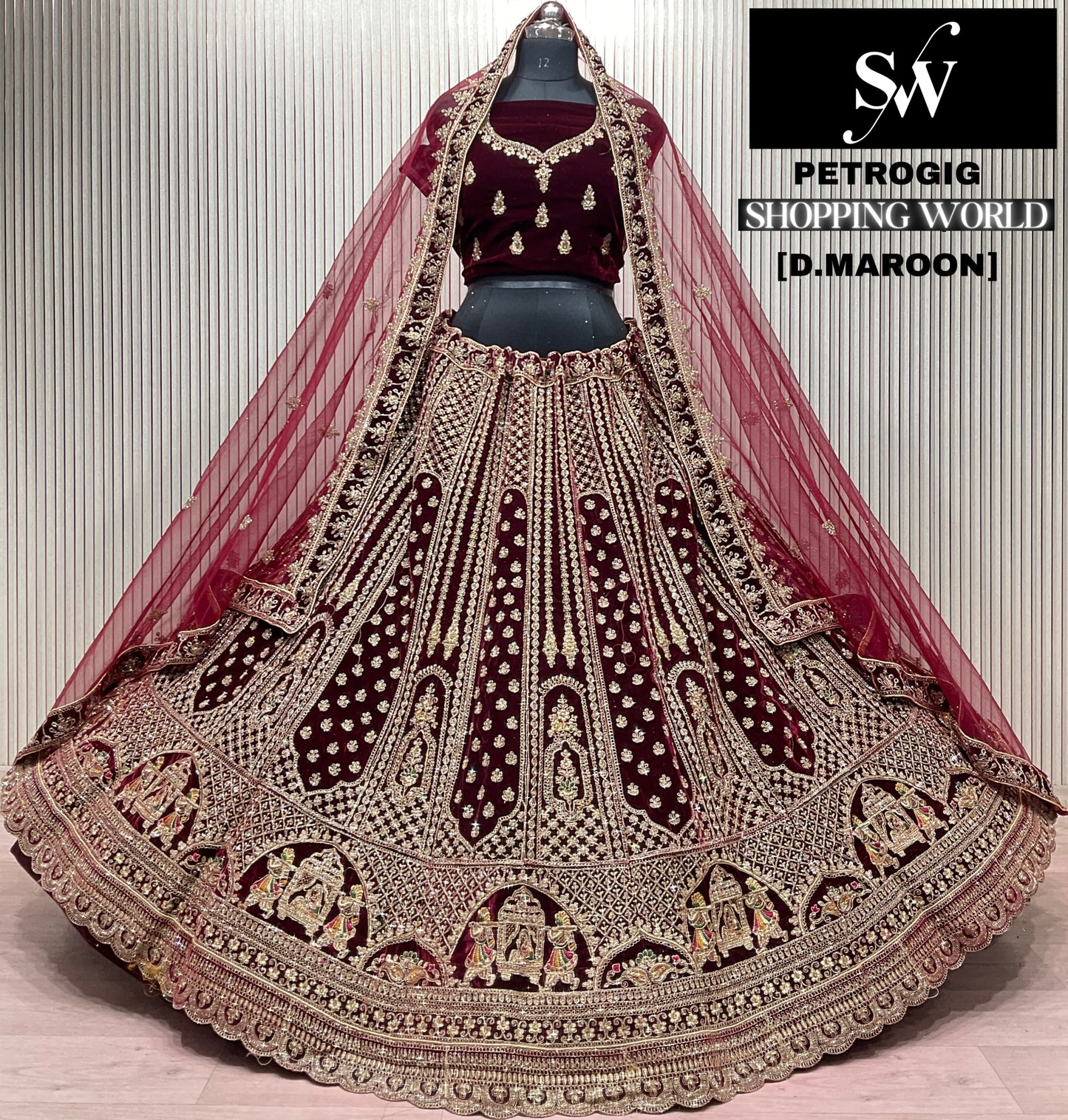 Light Maroon Bridal Lehenga