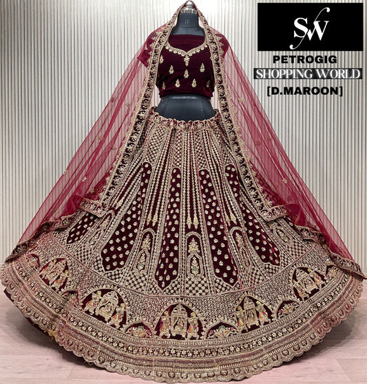 Light Maroon Bridal Lehenga