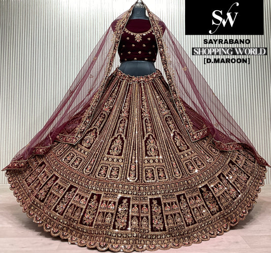 Light Maroon Bridal Lehenga