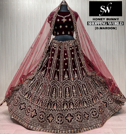 Light Maroon Bridal Lehenga