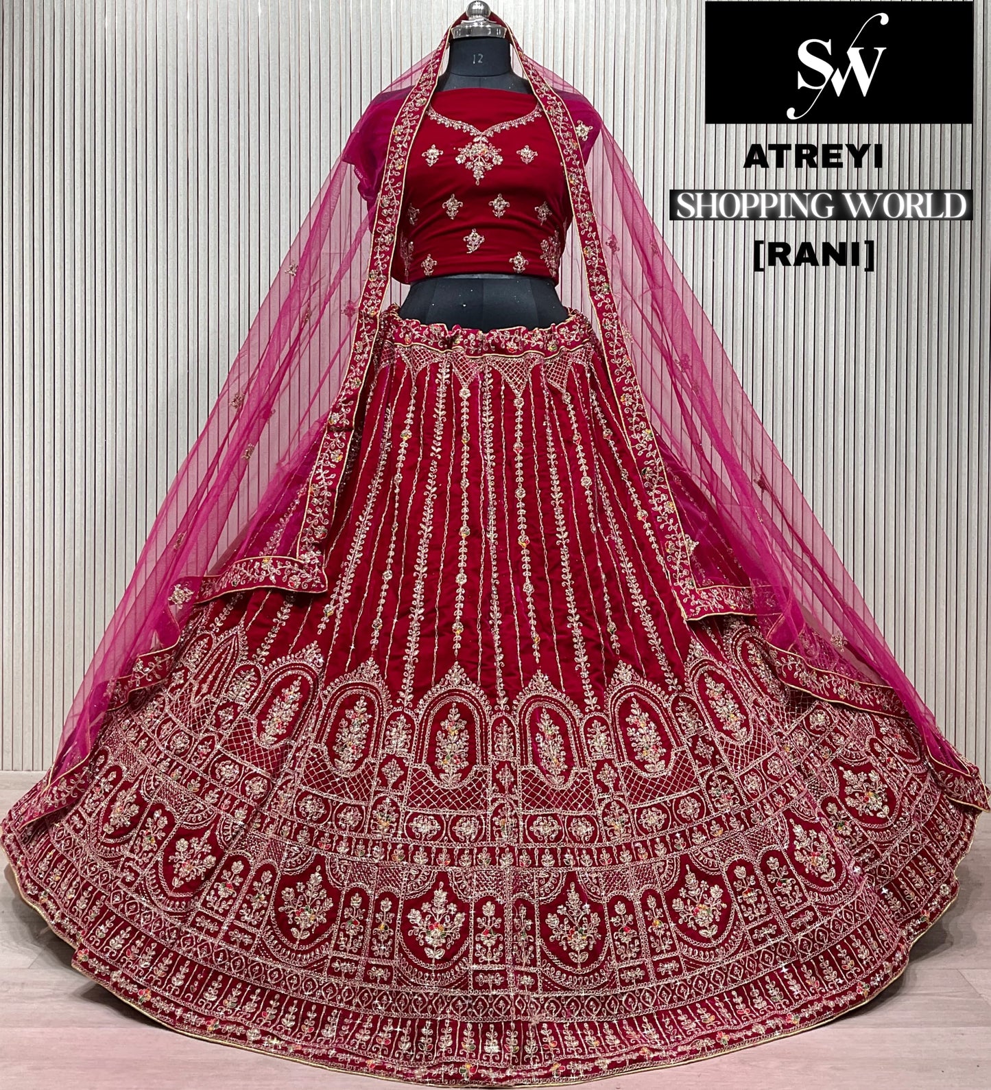 Light Maroon Bridal Lehenga