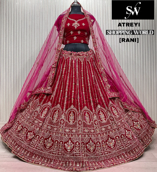 Dark Maroon Bridal Lehenga