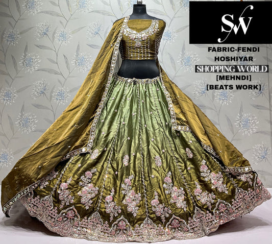 Peach Fendi Lehenga
