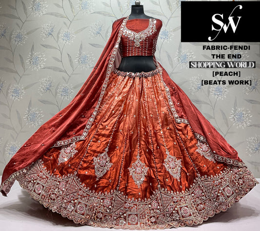 Mehendi Green Fendi Lehenga