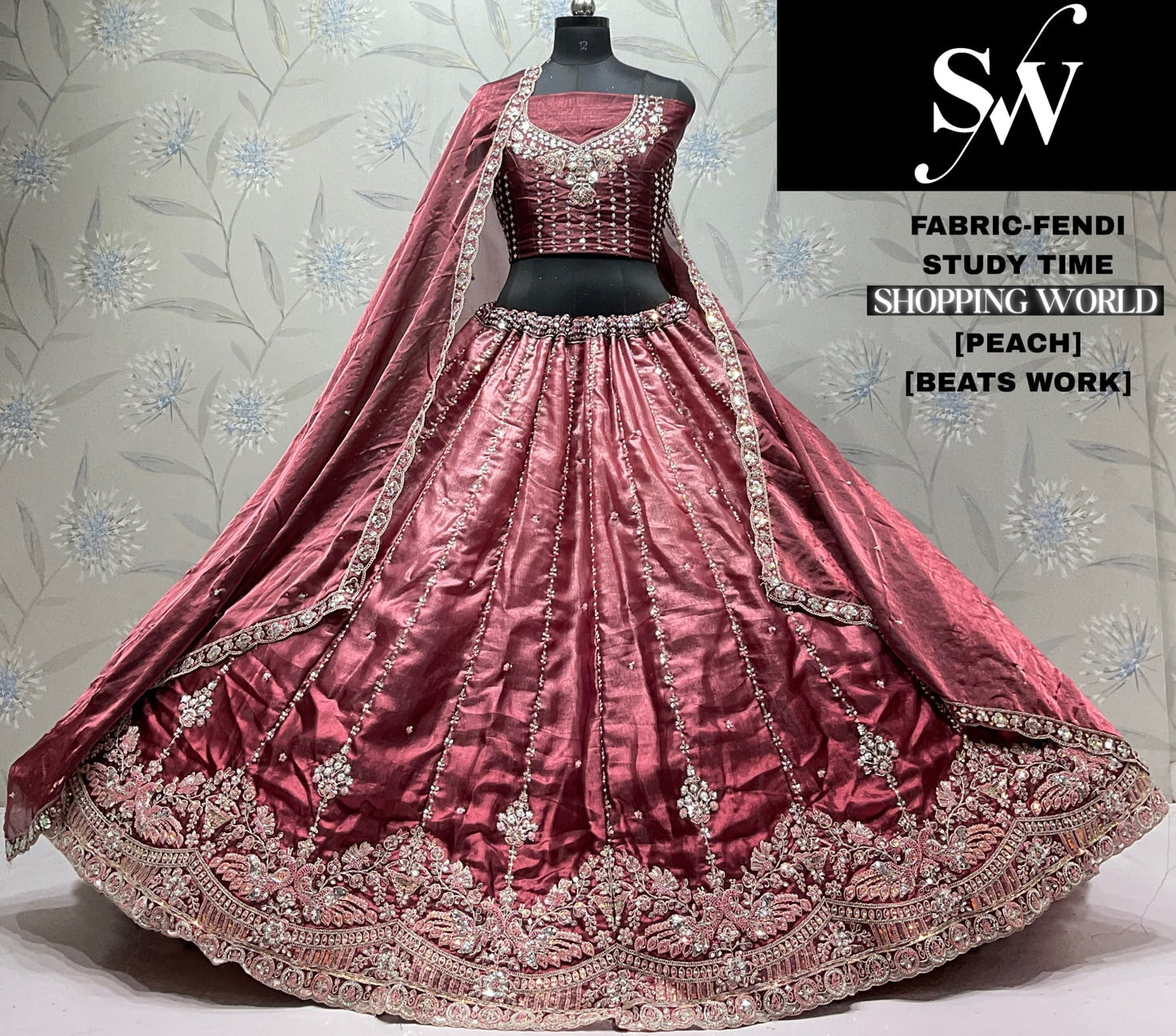 Lavender pink Fendi Lehenga