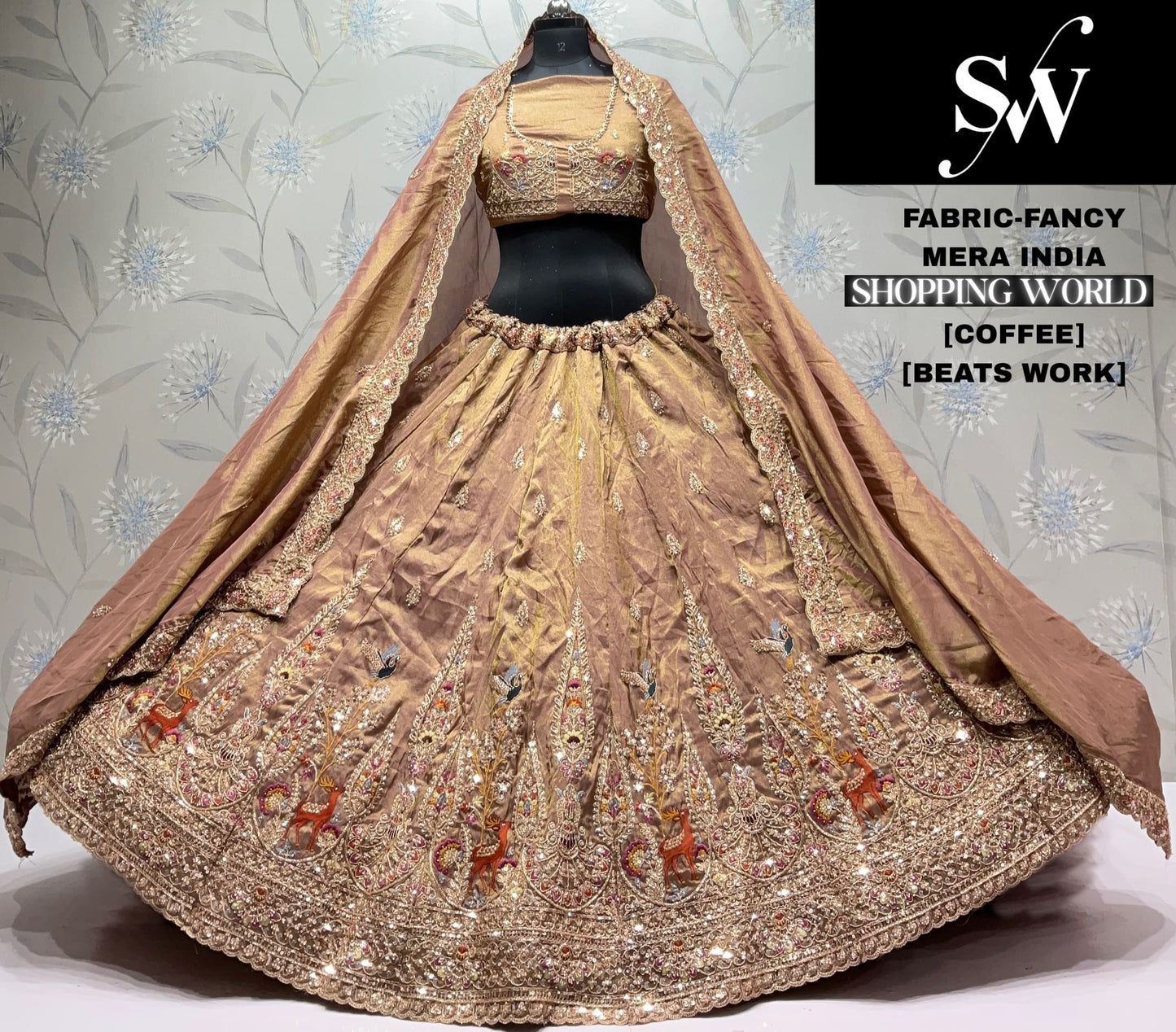Chiku golden Fancy Lehenga