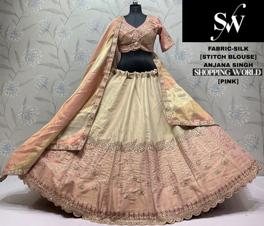 Yellow Haldi Mehendi Silk Crop Top Lehenga