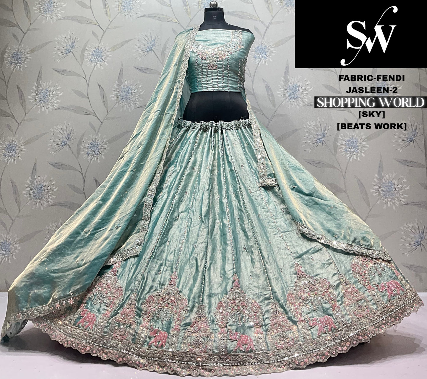 Lavender Fendi Lehenga