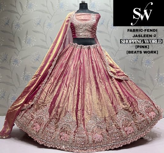 Peach Fendi Lehenga
