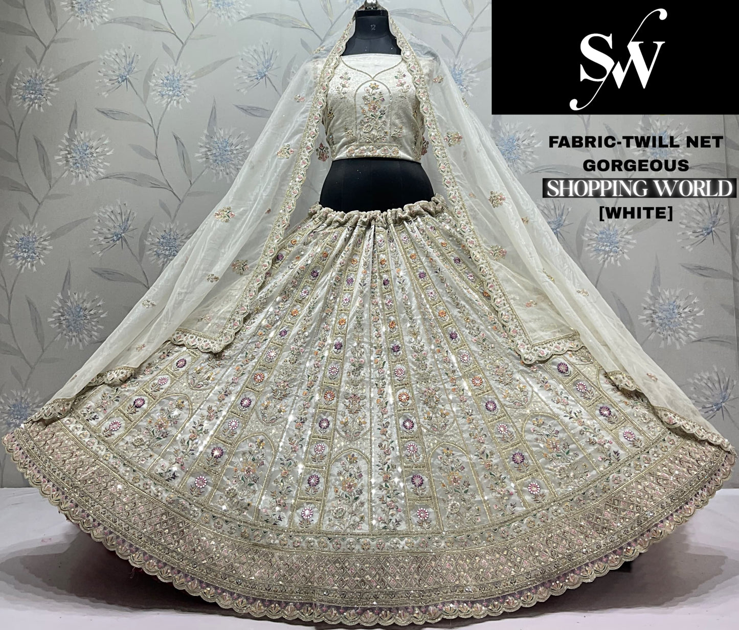 Pink Twill Net Lehenga
