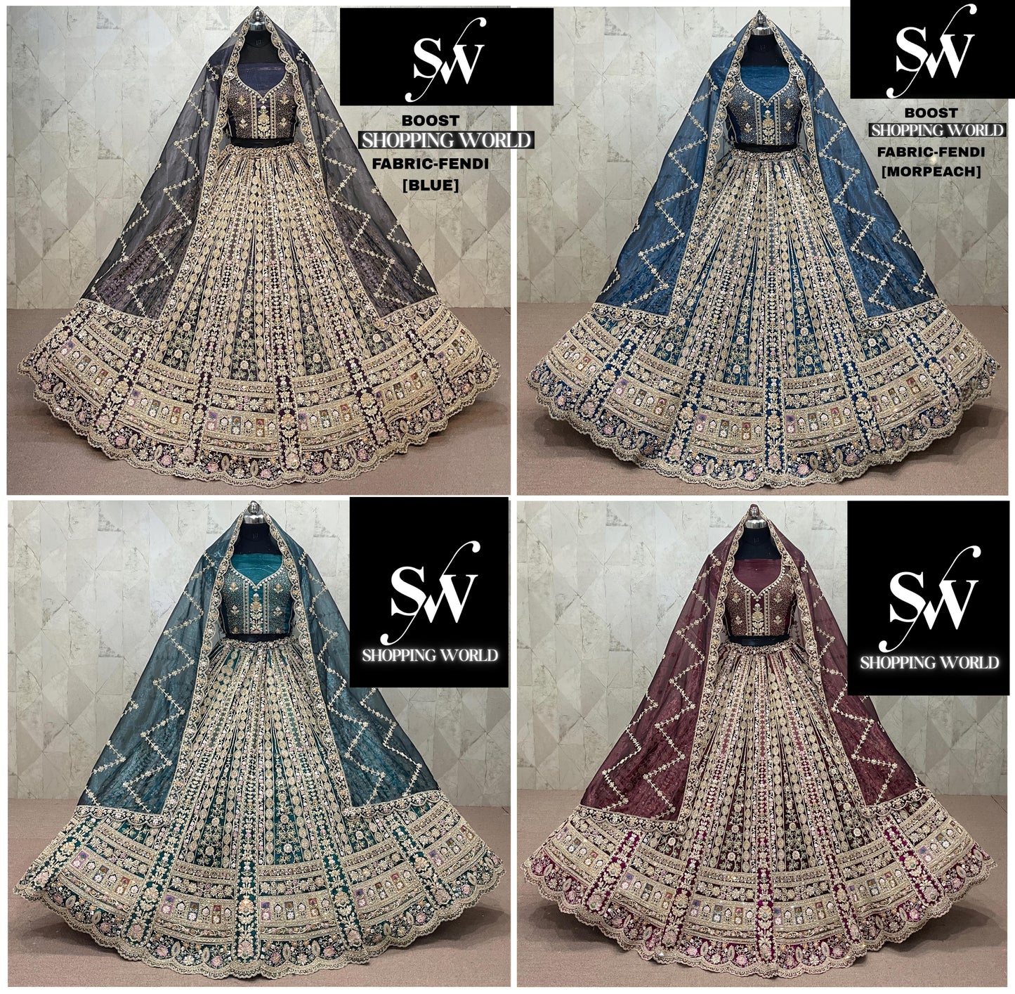 Blue Lavender purple Fendi Lehenga