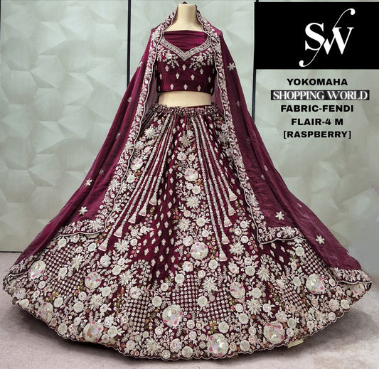 Maroon Fendi Lehenga
