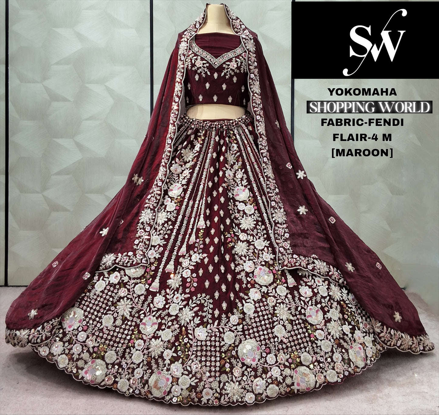 Raspberry Fendi Lehenga