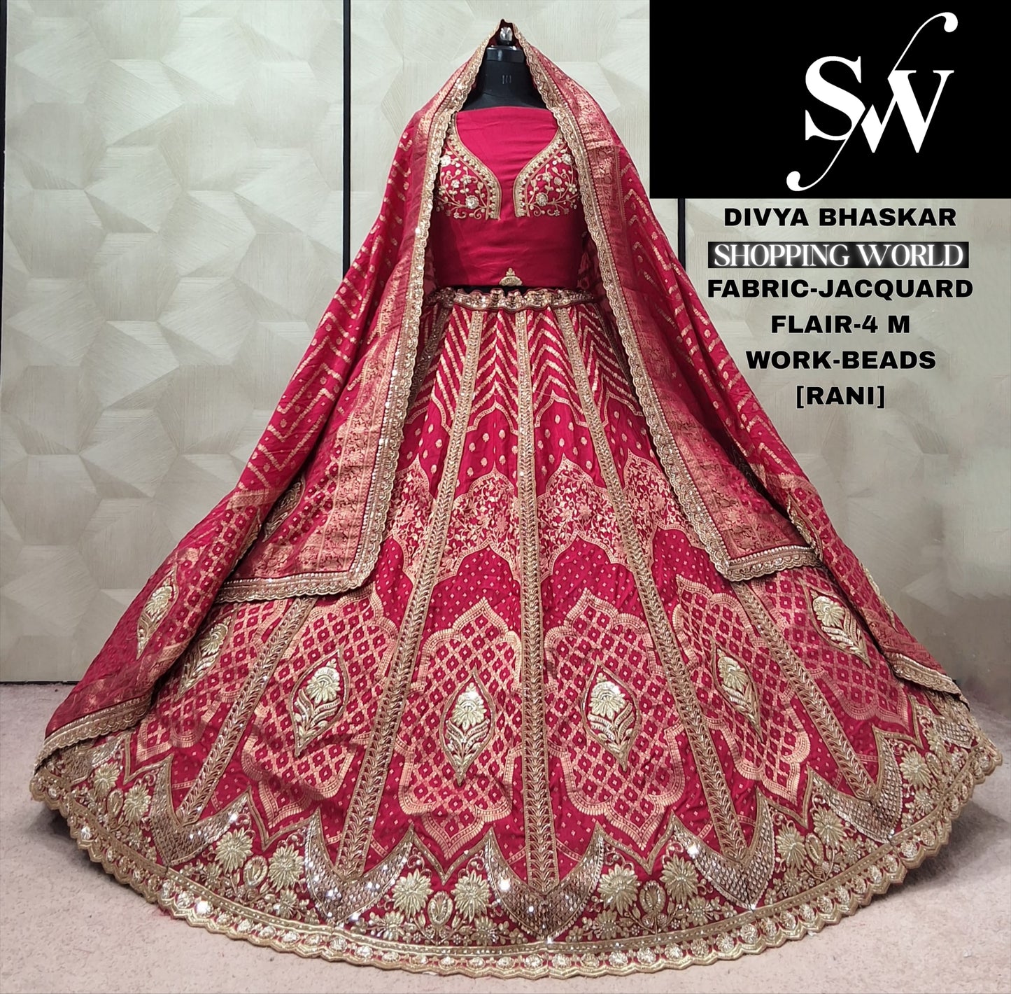 Purple Jacquard Lehenga