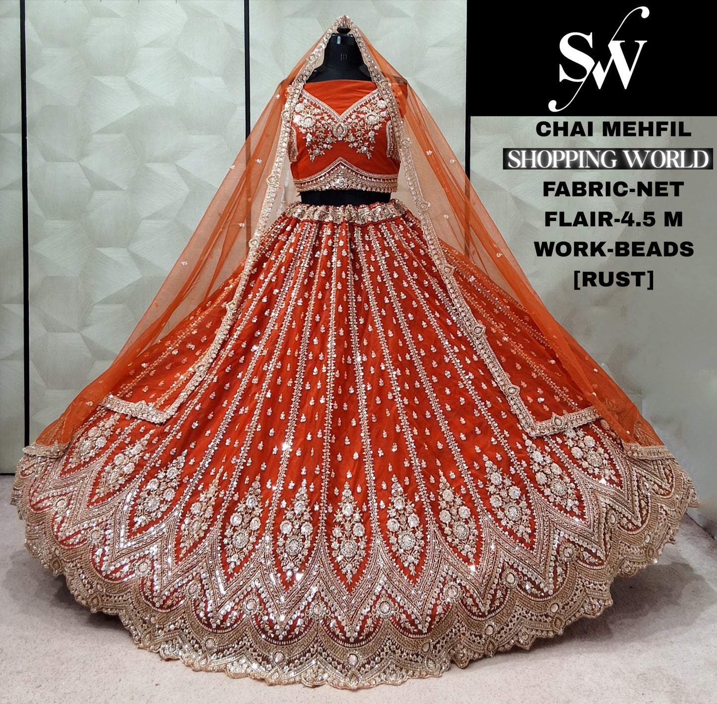 Chiku Golden Net Lehenga