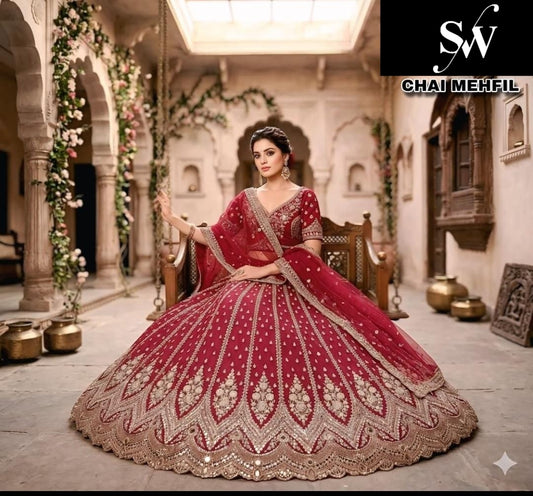 Chiku Golden Net Lehenga
