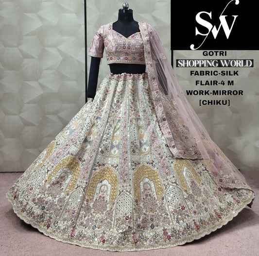 Pink Silk Lehenga