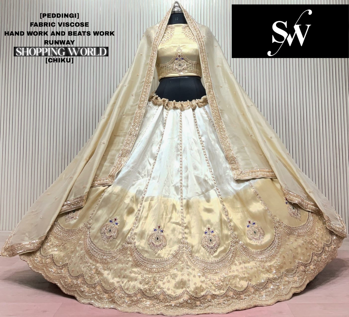 Chiku golden Visocose Lehenga