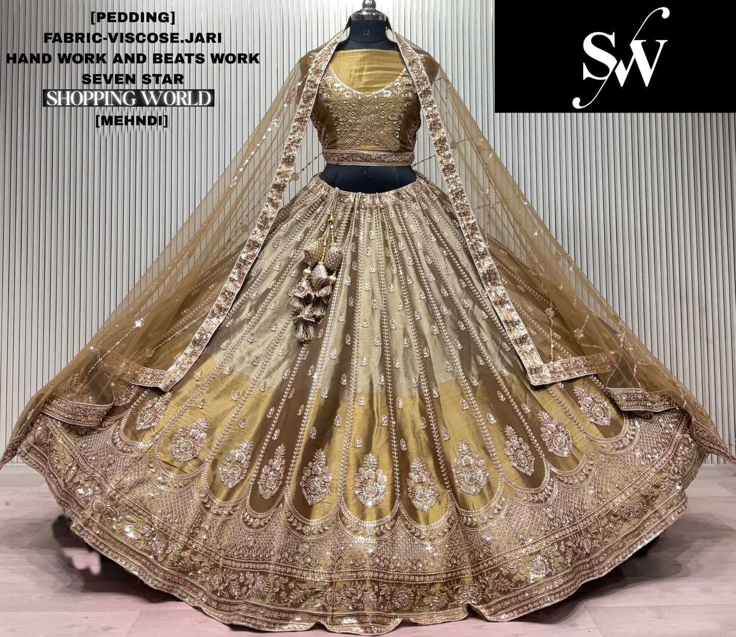 Lavender Visocose Jari Lehenga