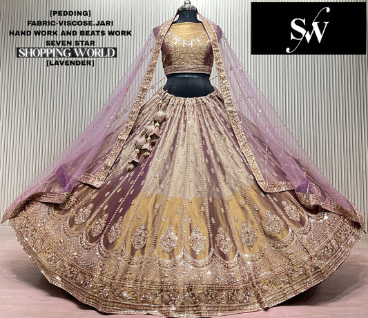 Mehendi Green Visocose Jari Lehenga