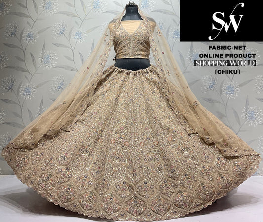 Sky Blue Net Lehenga