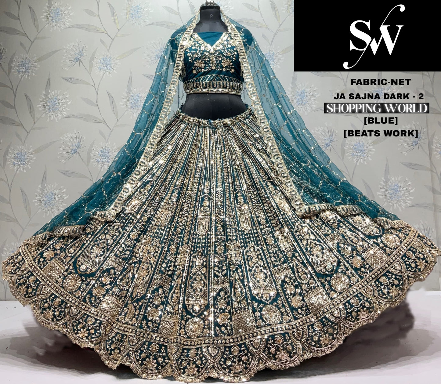 Chiku golden Net Lehenga