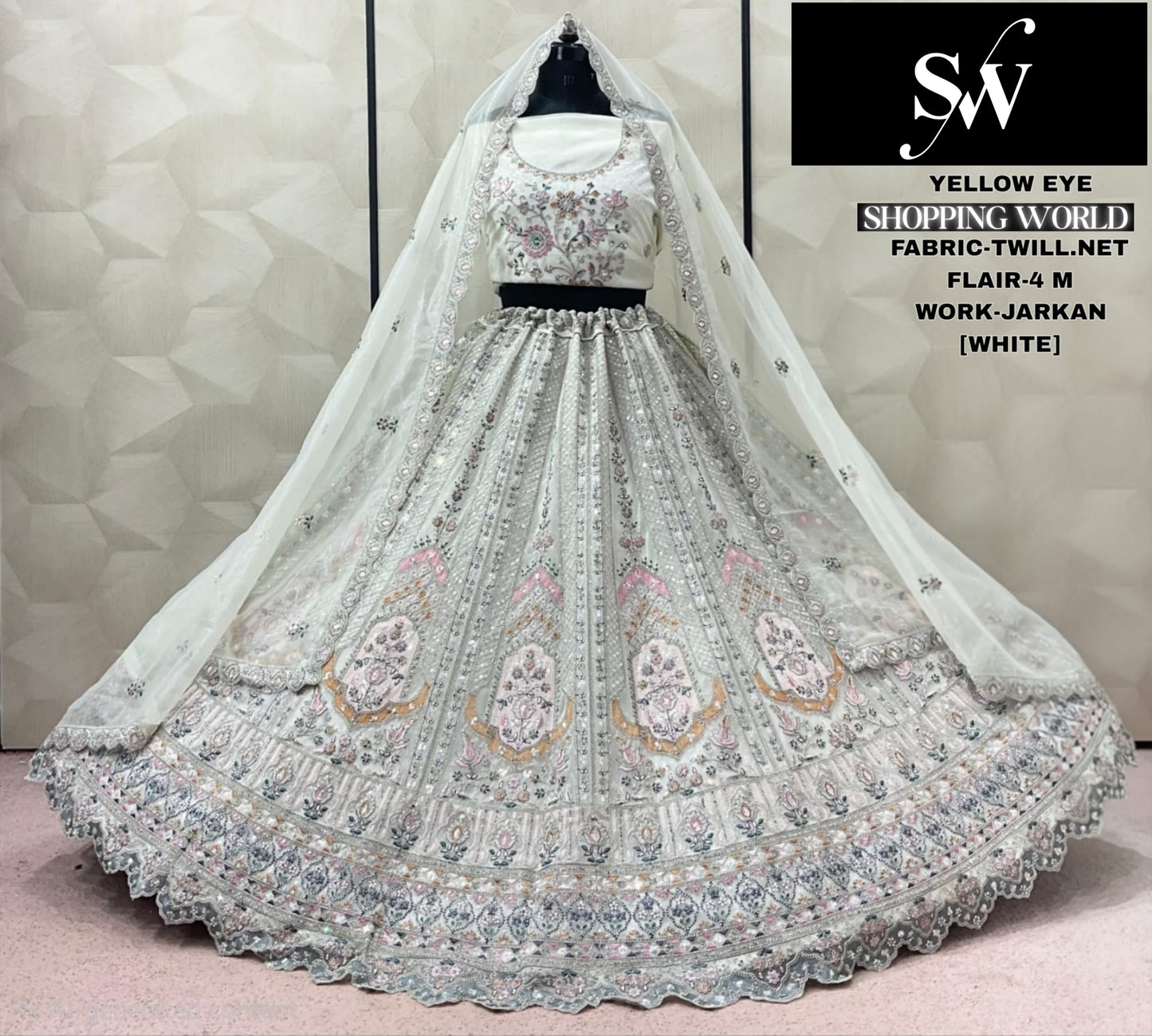 Lavender Twill Net Lehenga