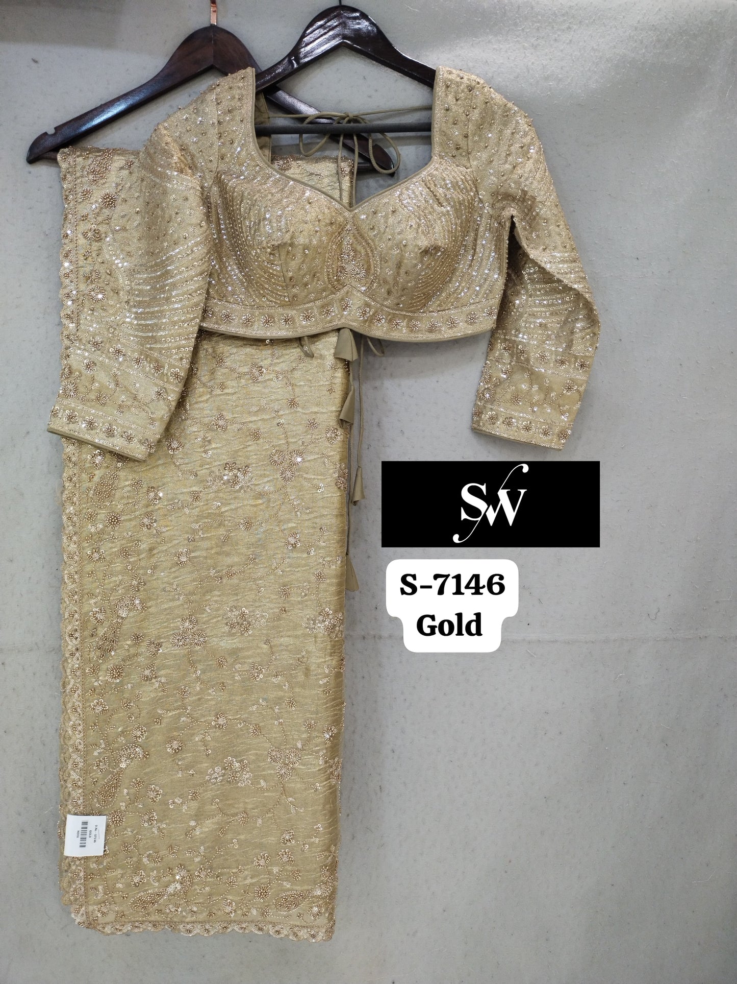 Golden Designer Saree