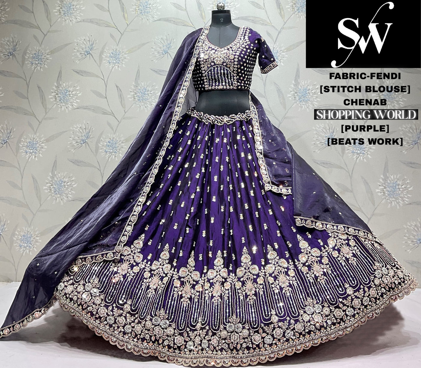 Wine Fendi Lehenga