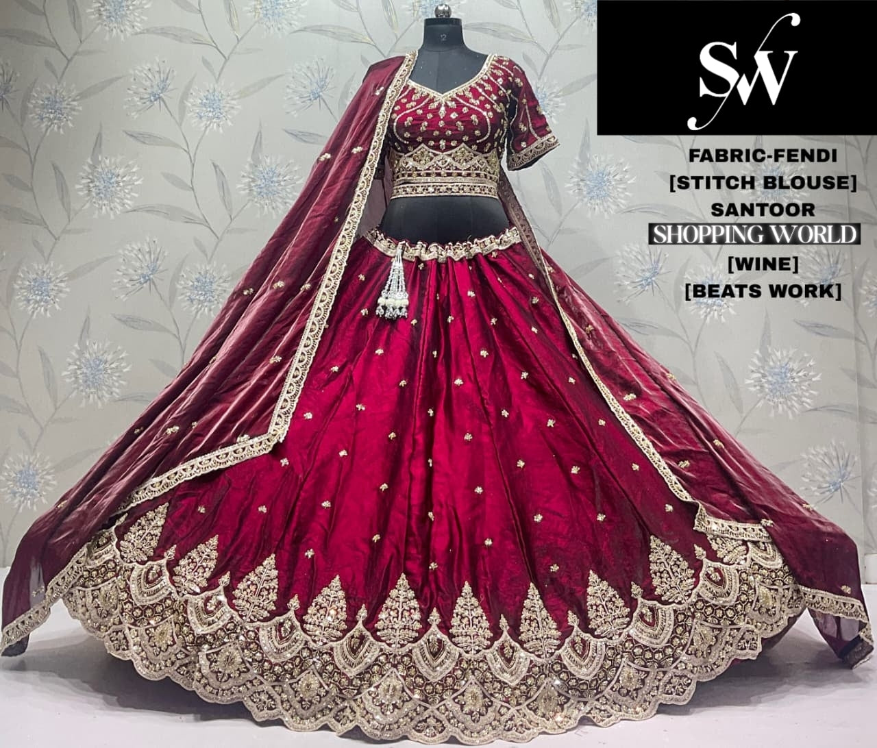Rama Green Fendi Lehenga