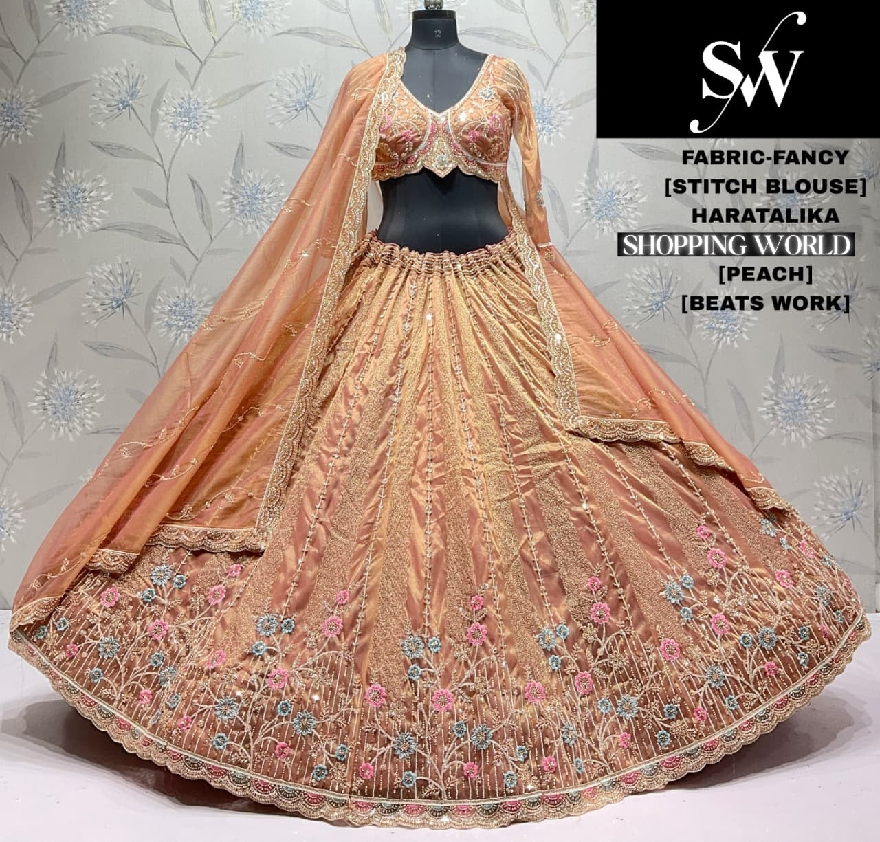 Peach Fancy Lehenga