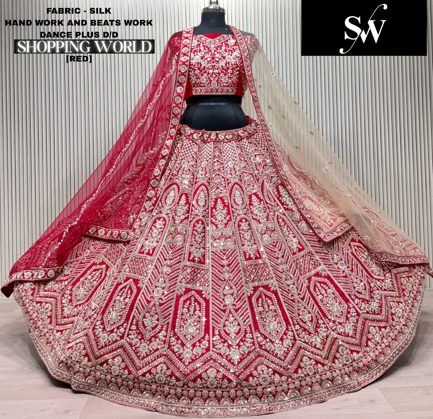 Rani Pink Silk Bridal Lehenga
