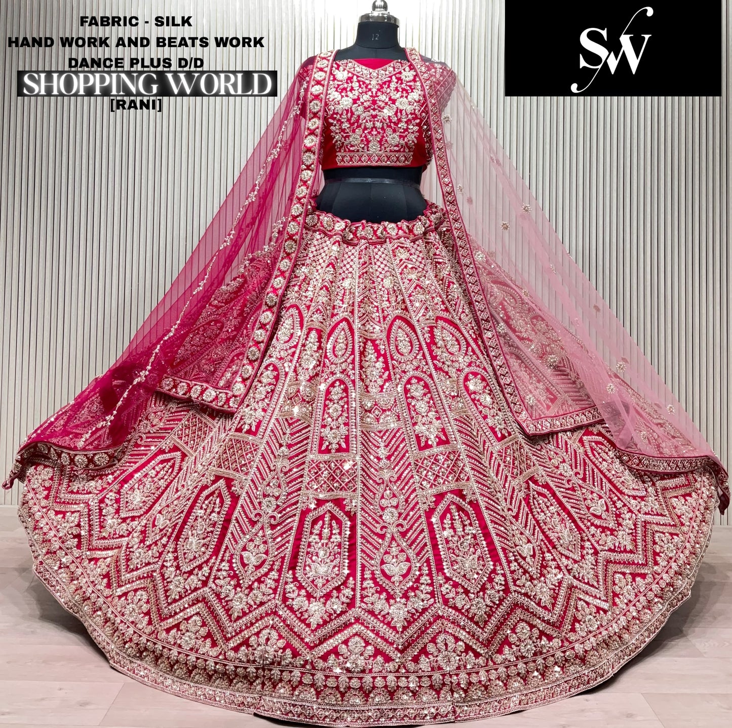 Red Silk Bridal Lehenga