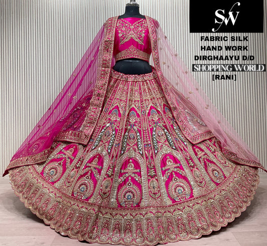 White Silk Peacock Lehenga