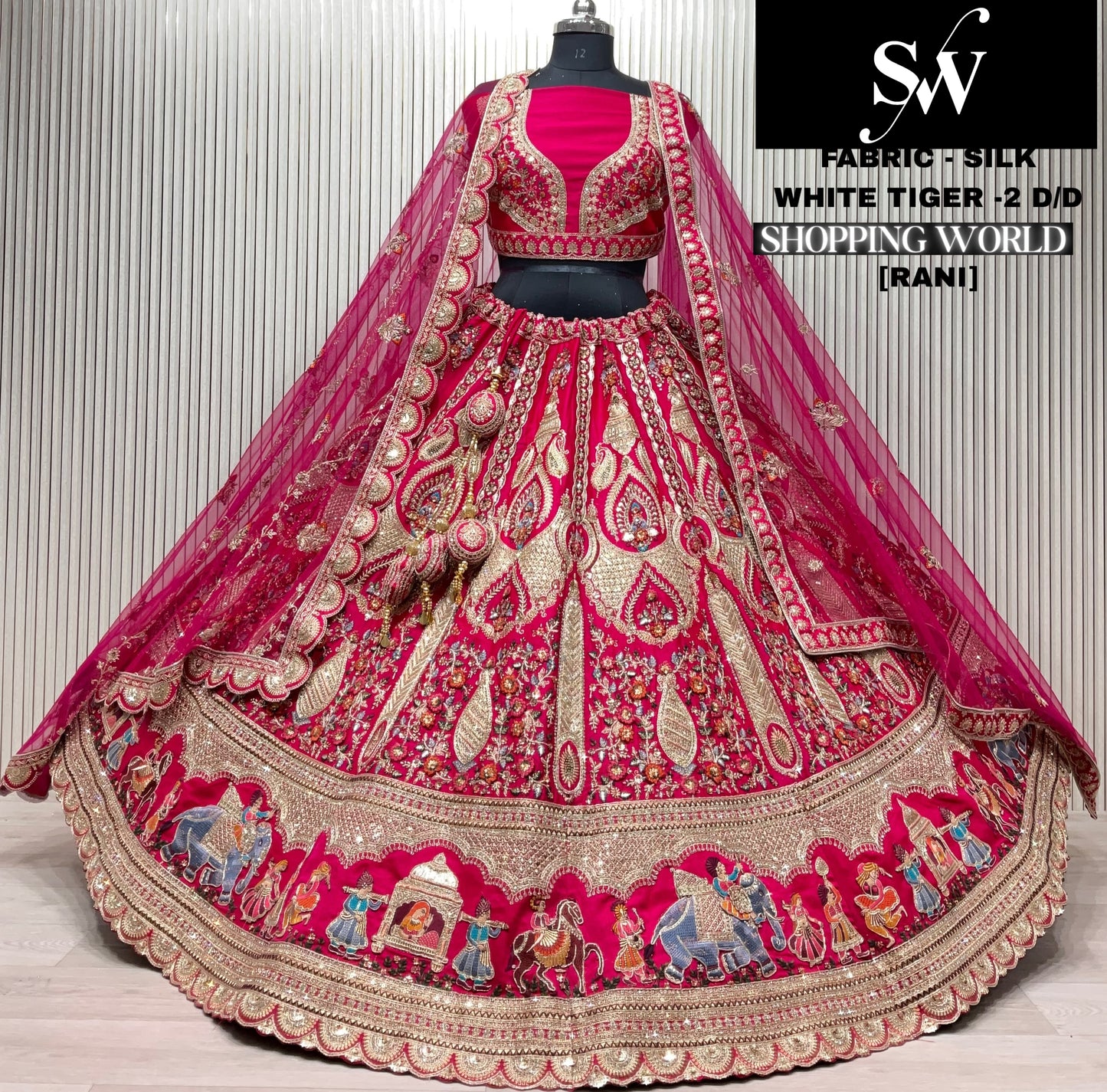 Red Silk Bridal Lehenga