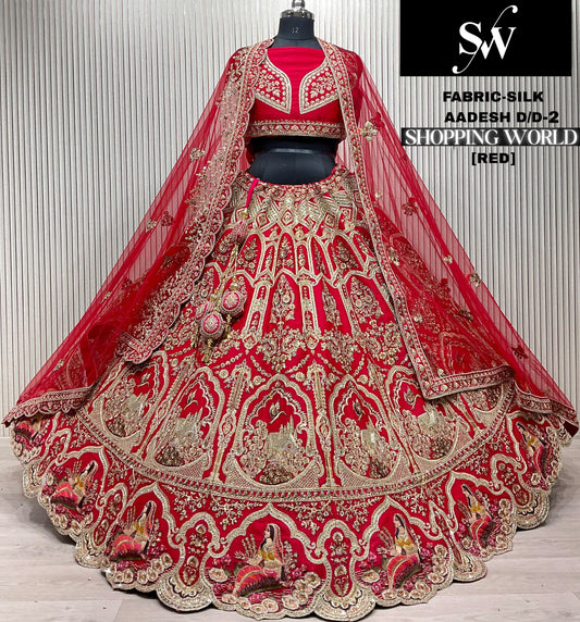 Rani Pink Silk Bridal Lehenga