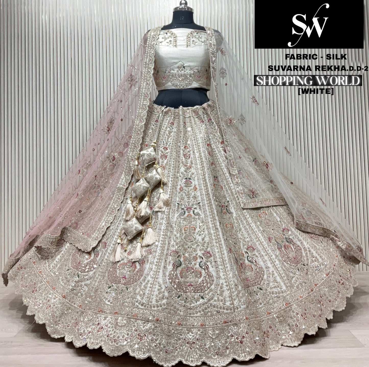 Rani pink Silk Bridal Lehenga