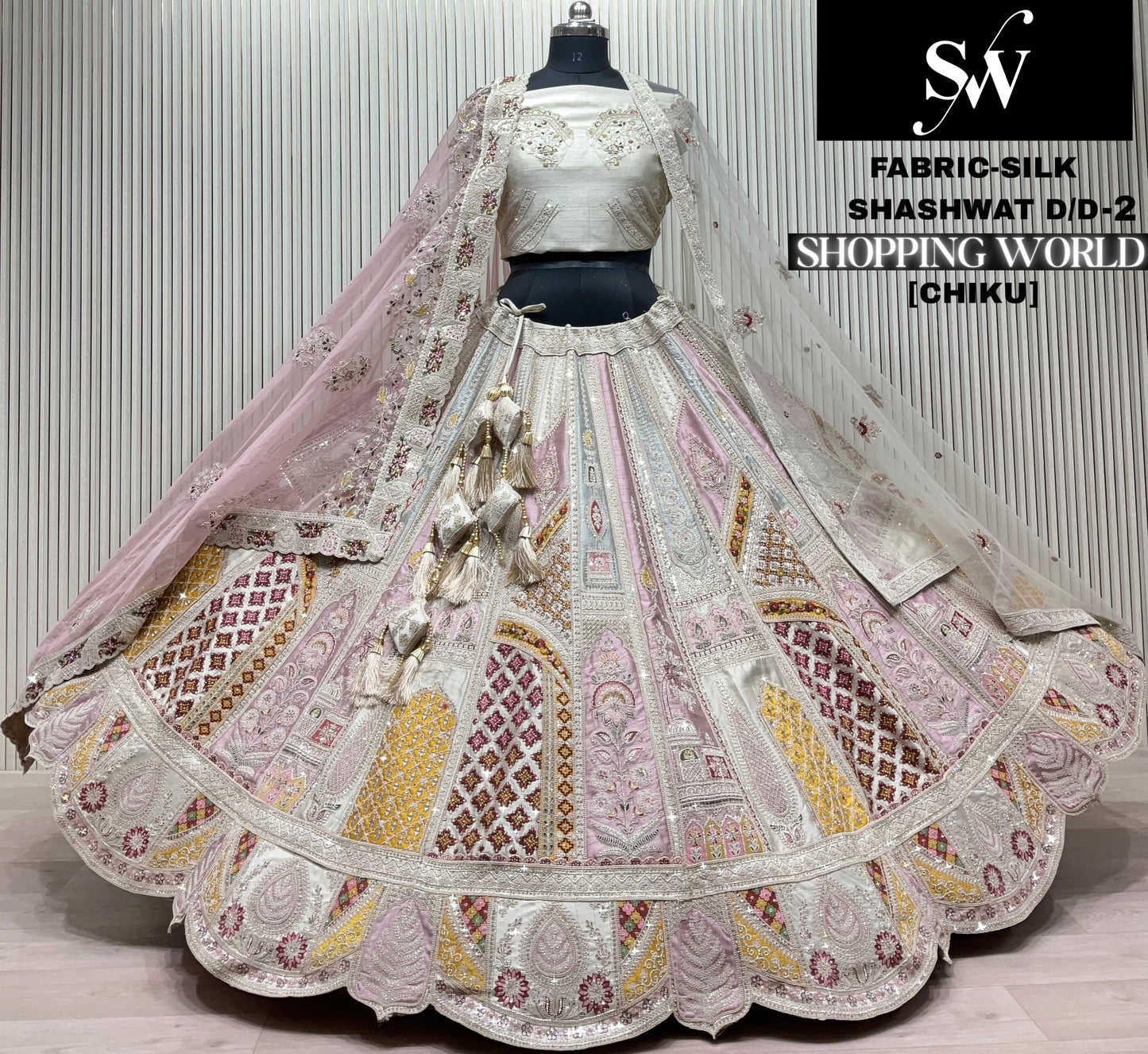 Chiku Golden Silk Bridal Lehenga