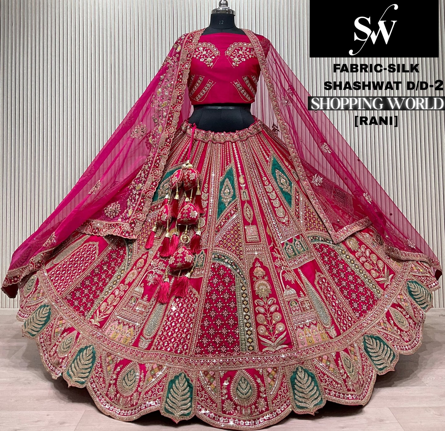 Red Silk Bridal Lehenga