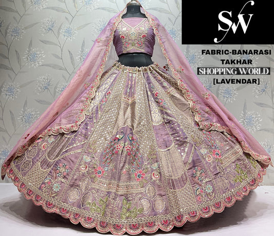 White Golden Banarasi Lehenga