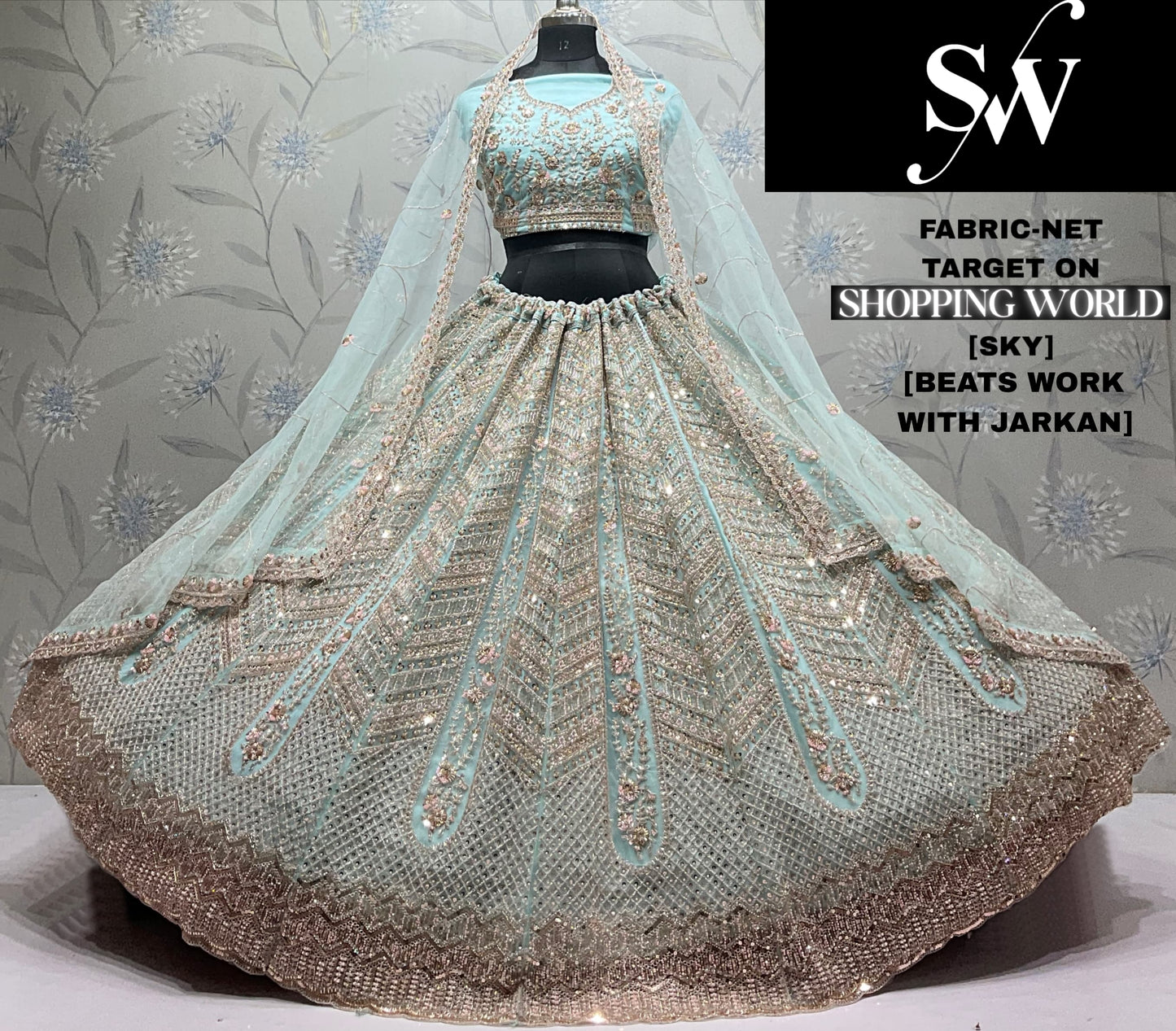 Pink Designer Net Lehenga