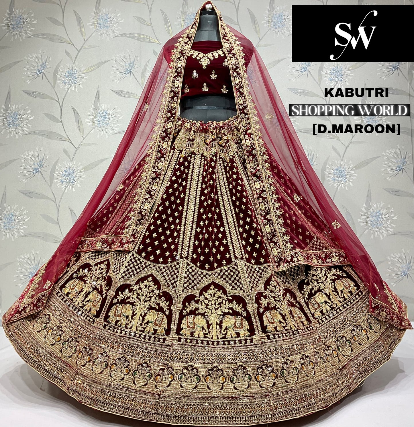 Light Maroon Bridal Lehenga