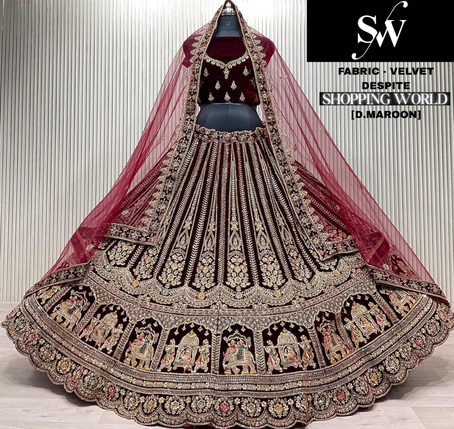 Light Maroon Bridal Lehenga