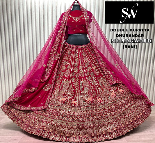 Light Maroon Peacoock Bridal Lehenga