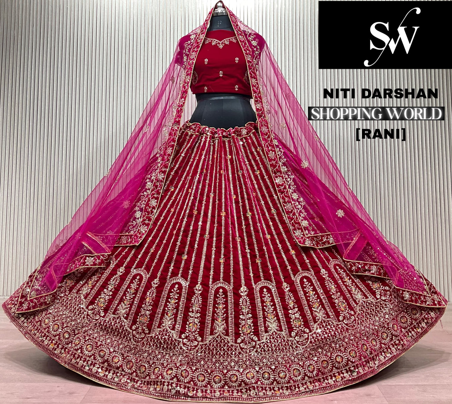 Light Maroon Bridal Lehenga